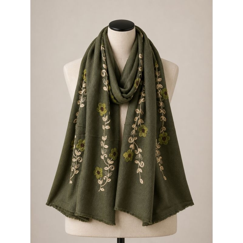 RE-L46 Skjerf mellomtykk viscose - grønn