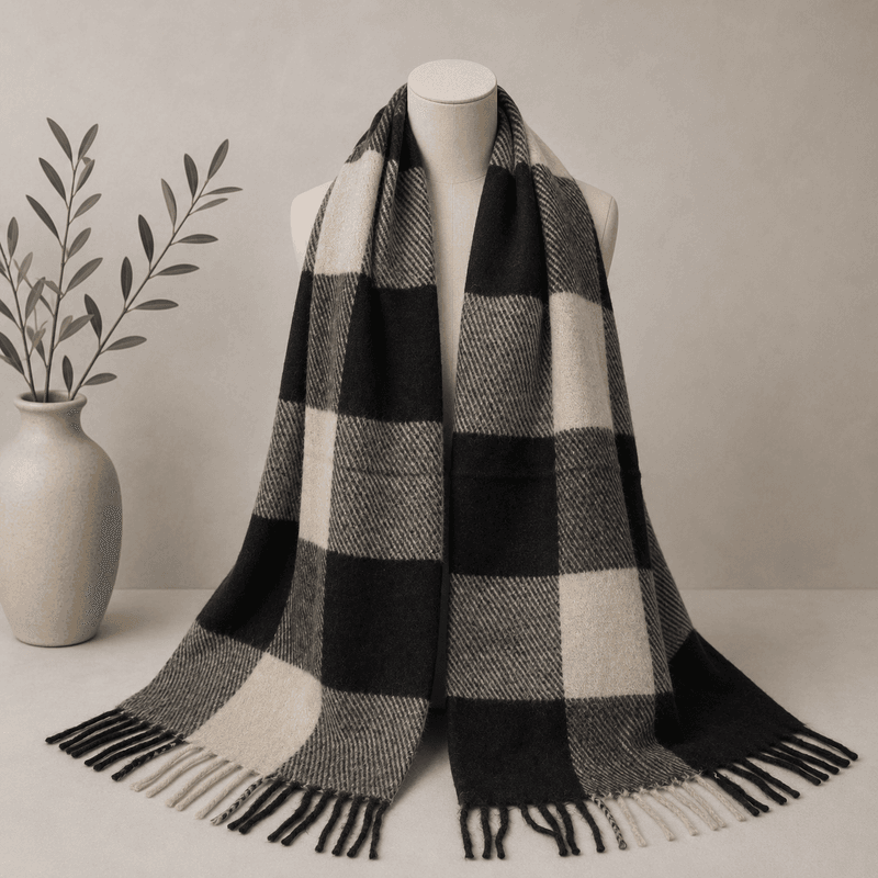 RE-L28 Skjerf ullmix - brun
