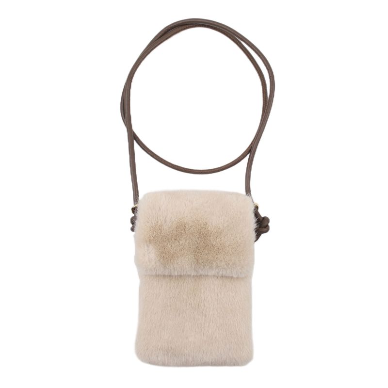 BA15685 Fuskepels veske - beige
