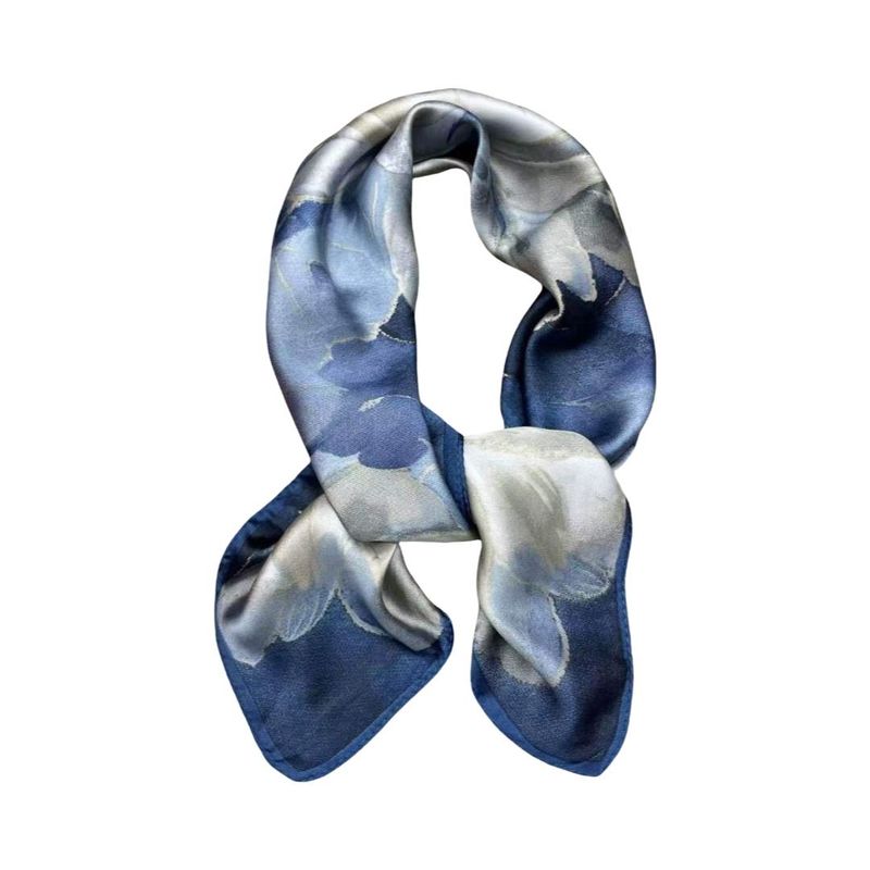 FJ69 Lite skjerf blomst - marine blå