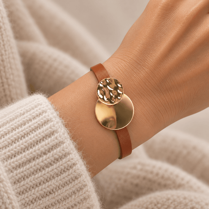 Hovedbilde Armbånd brun/gull 2707