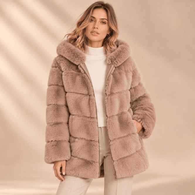 Hovedbilde Fuskepelsjakke - taupe