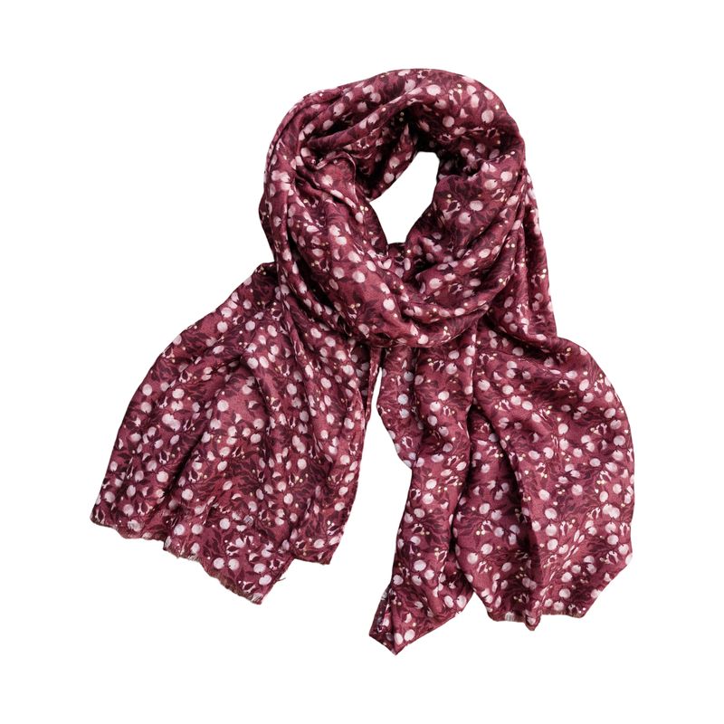 BA4227 Skjerf viscosemix - burgunder