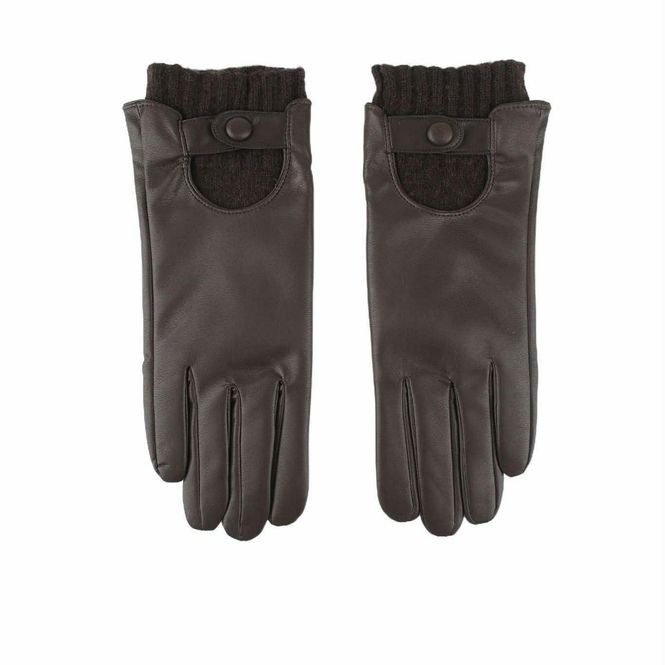 Hovedbilde G92021 Hansker imitert skinn - brun