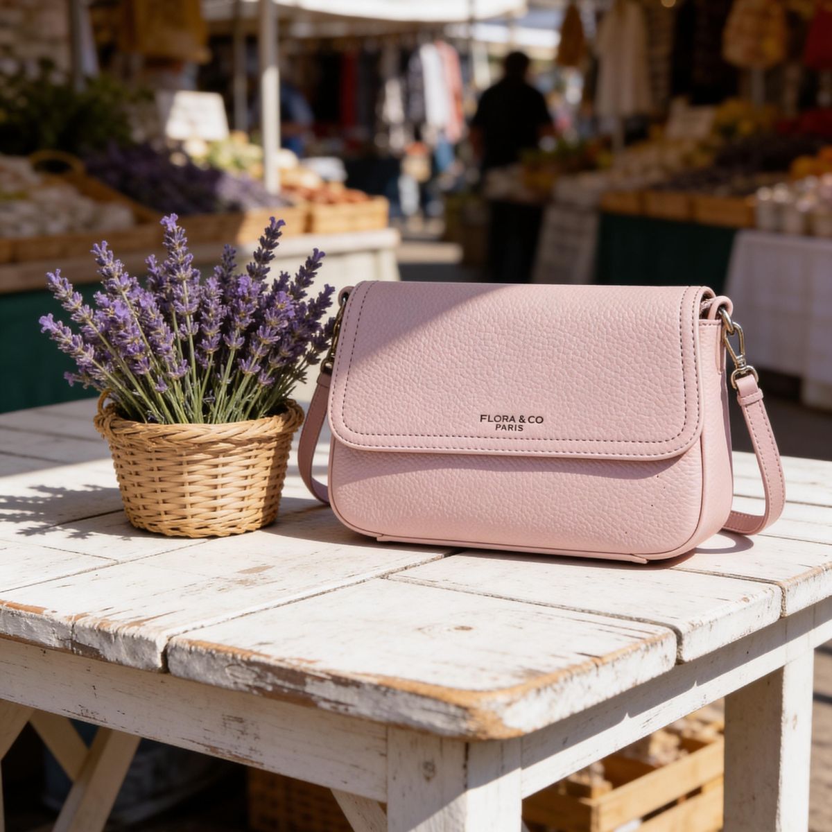 FL6992  ANNABELLA veske imitert skinn  - rose