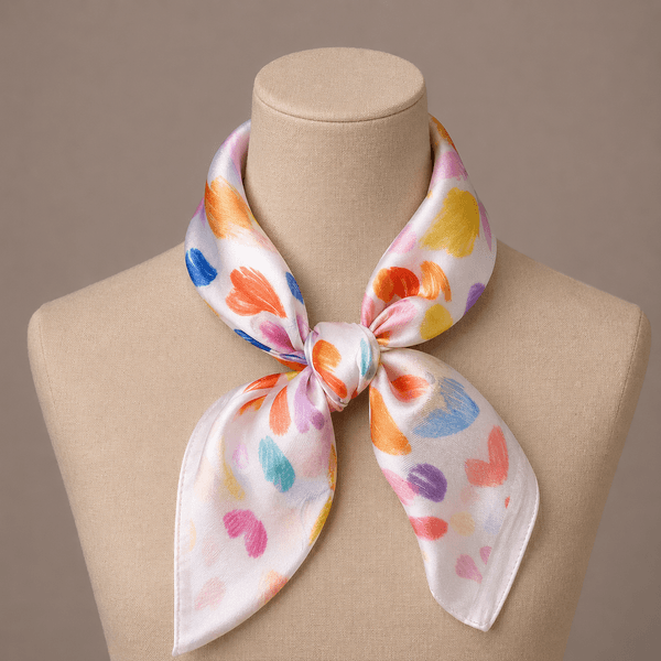 Hovedbilde C38328-57 Lite skjerf hjerter - rosa