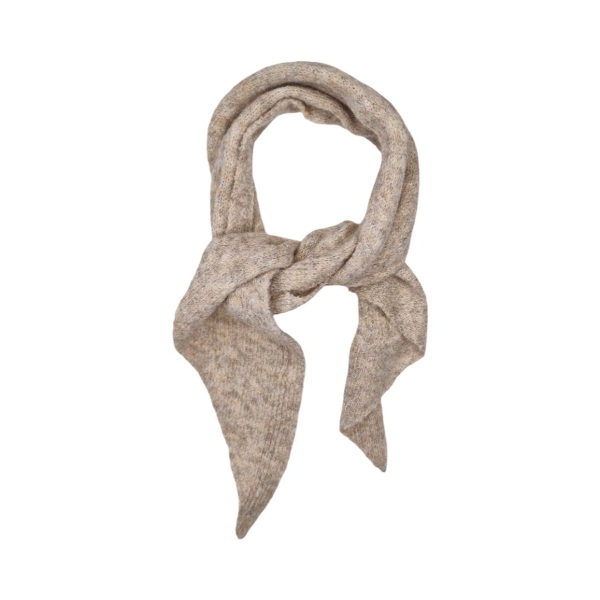ZY1807  Lite trekantskjerf ullmix  - taupe