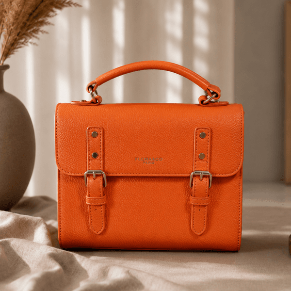 Hovedbilde MELINA veske med spenner - orange