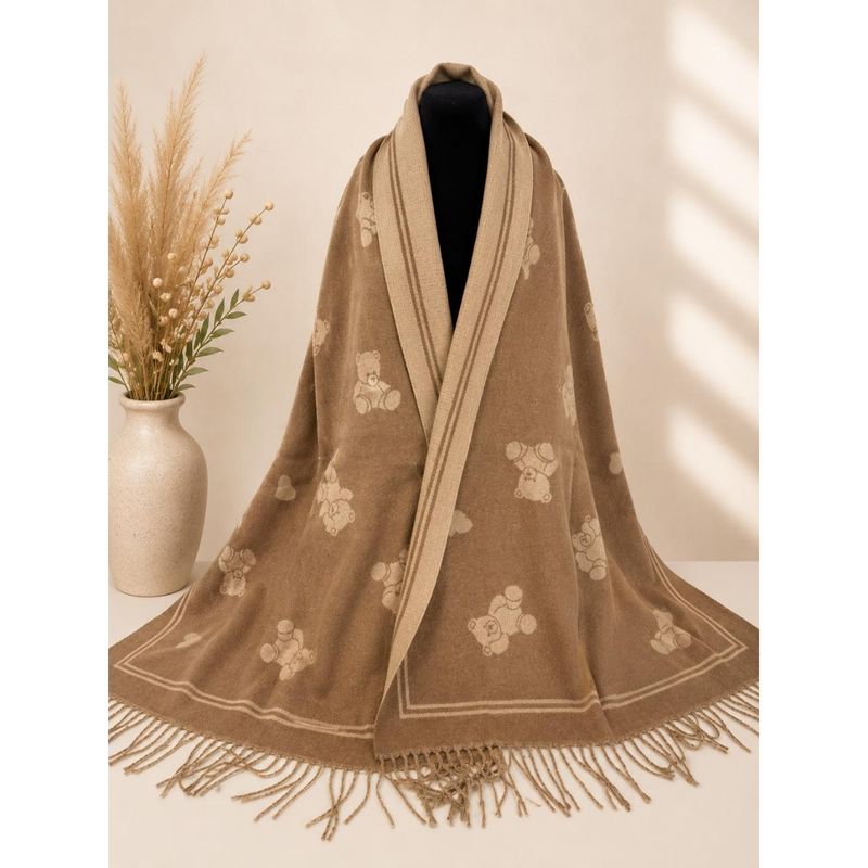 RE-X16 Skjerf mellomtykk viscose - brun/camel