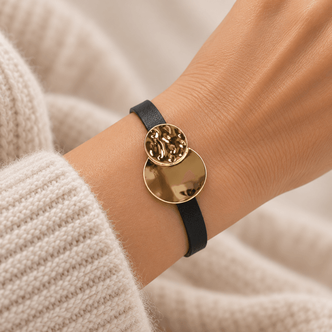 Hovedbilde Armbånd sort/gull 2708
