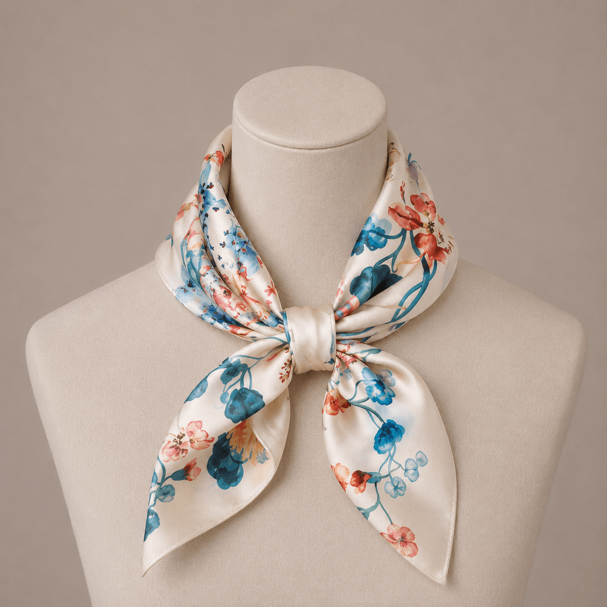 BS133 Lite skjerf silke & viscose - hvit
