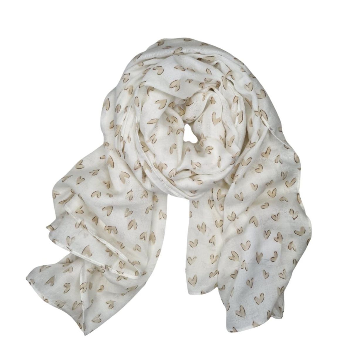 RE-J161 Skjerf viscose - beige/offwhite